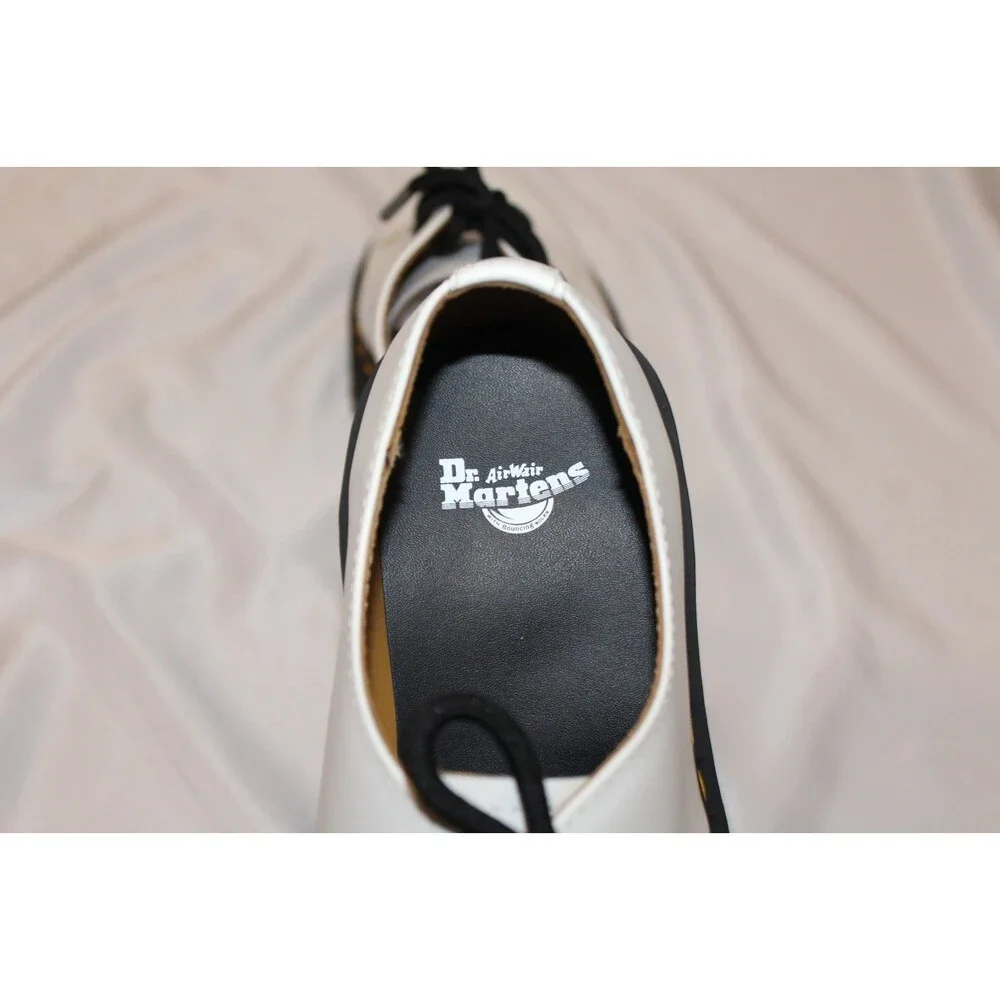 NIB DR‎ MARTENS Women's 1461 Quad Smooth Leather Platform Oxfords White Sz 7 NIB